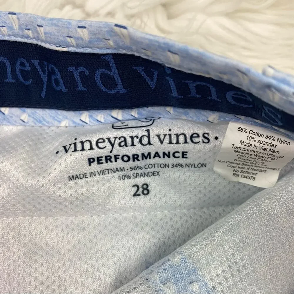 Vineyard‎ Vines Performance Breaker Shorts Blue Men's Size 28 Saiboats